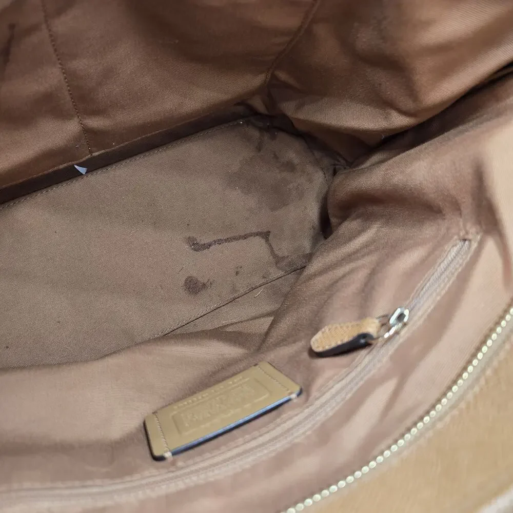 Coach Brown Coated Canvas City Zip Tote Bag F58846 Classic Minimalist Luxury‎